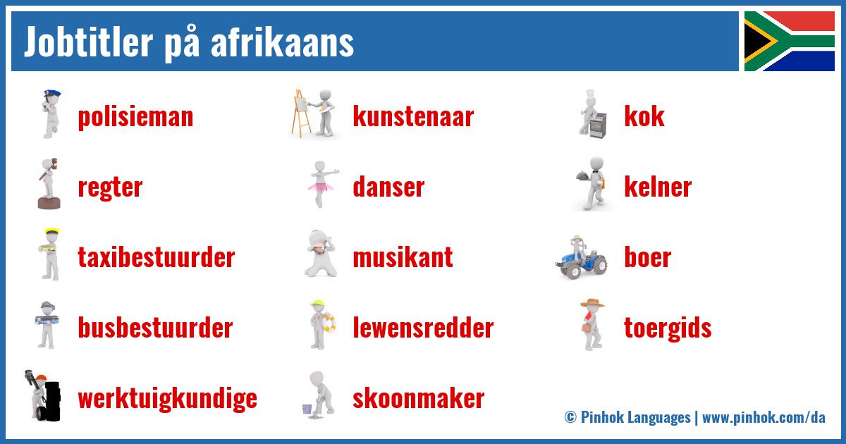 Jobtitler på afrikaans