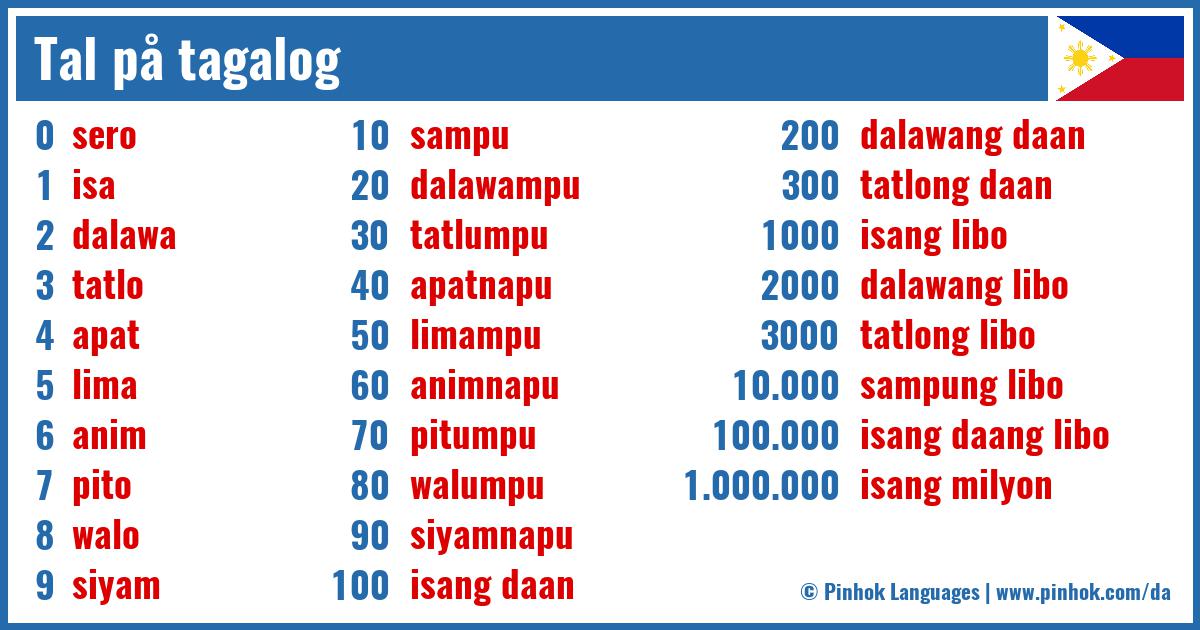 Tal på tagalog