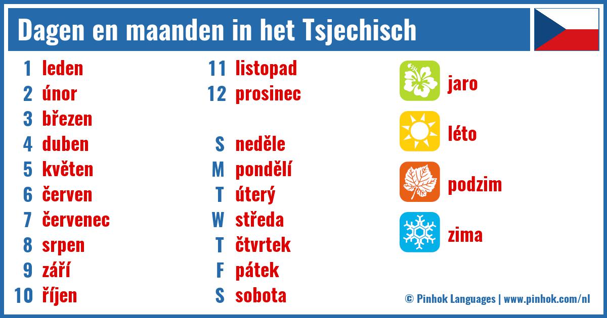 Dagen en maanden in het Tsjechisch