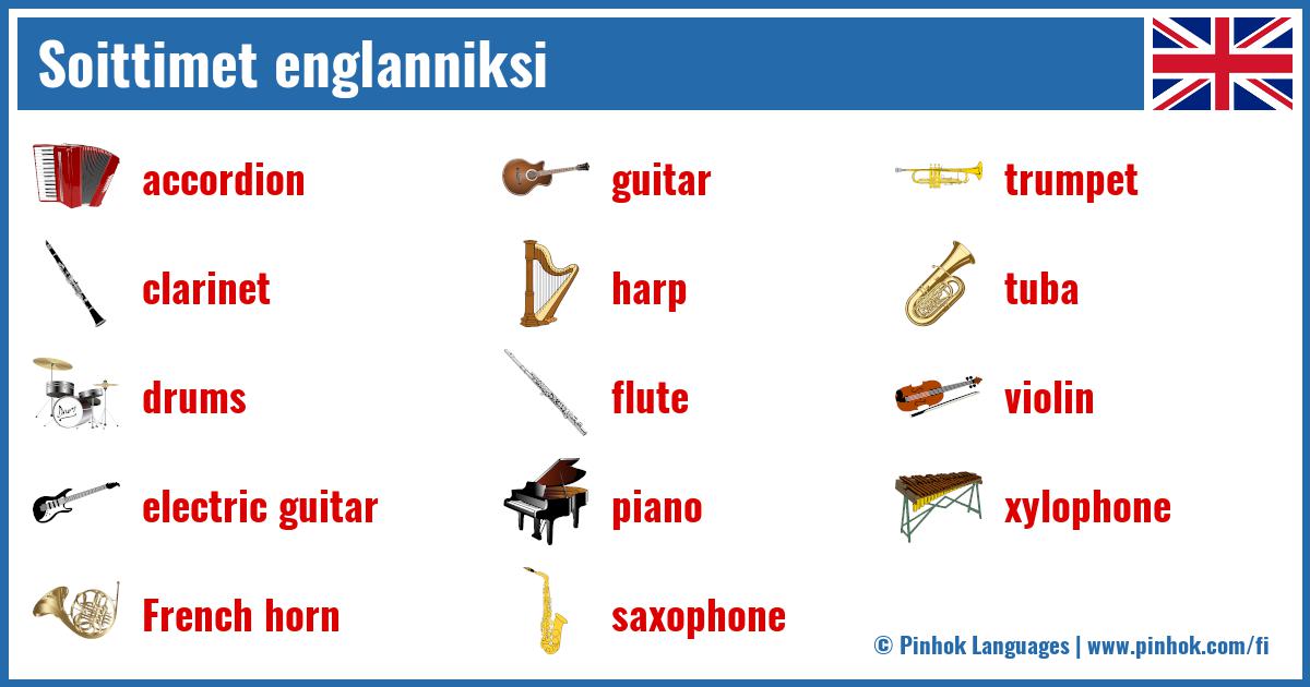 Soittimet englanniksi