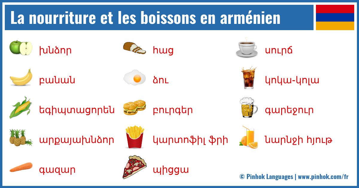 La nourriture et les boissons en arménien