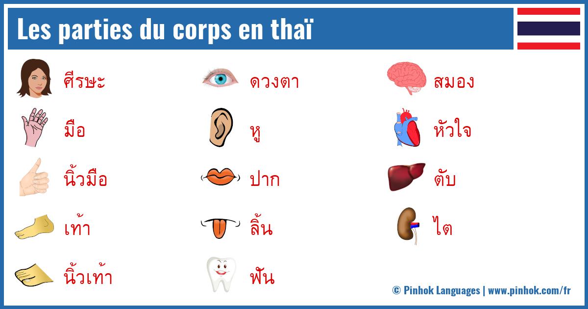 Les parties du corps en thaï