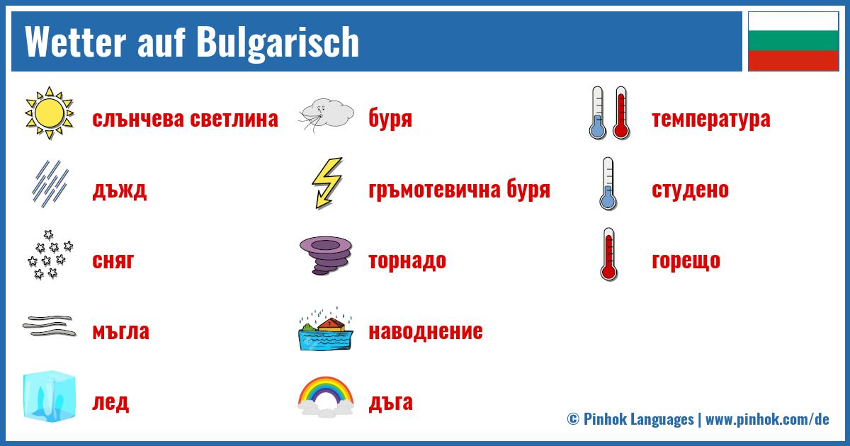 Wetter auf Bulgarisch