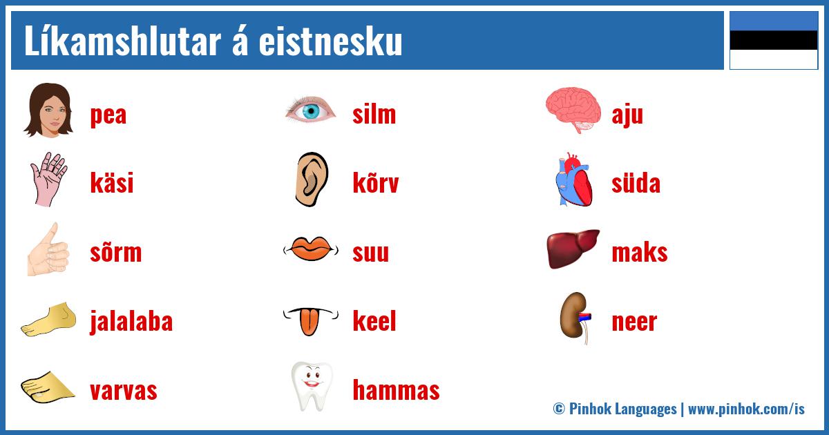 Líkamshlutar á eistnesku