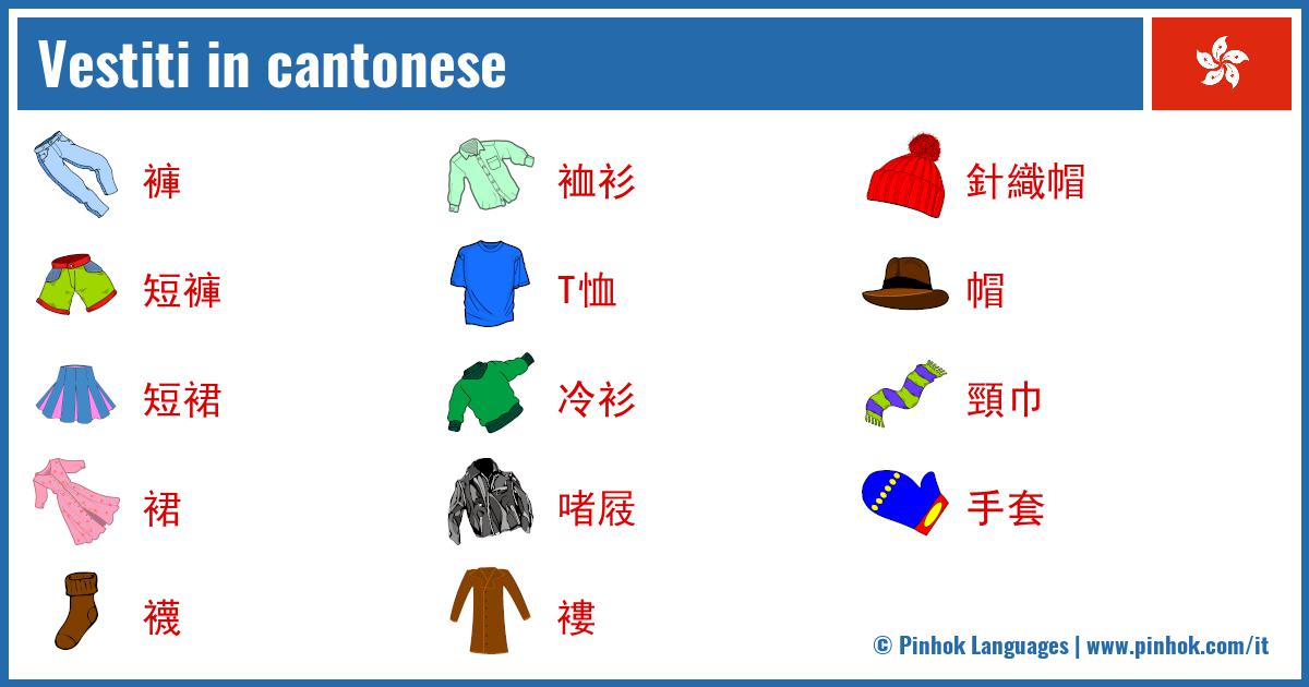 Vestiti in cantonese