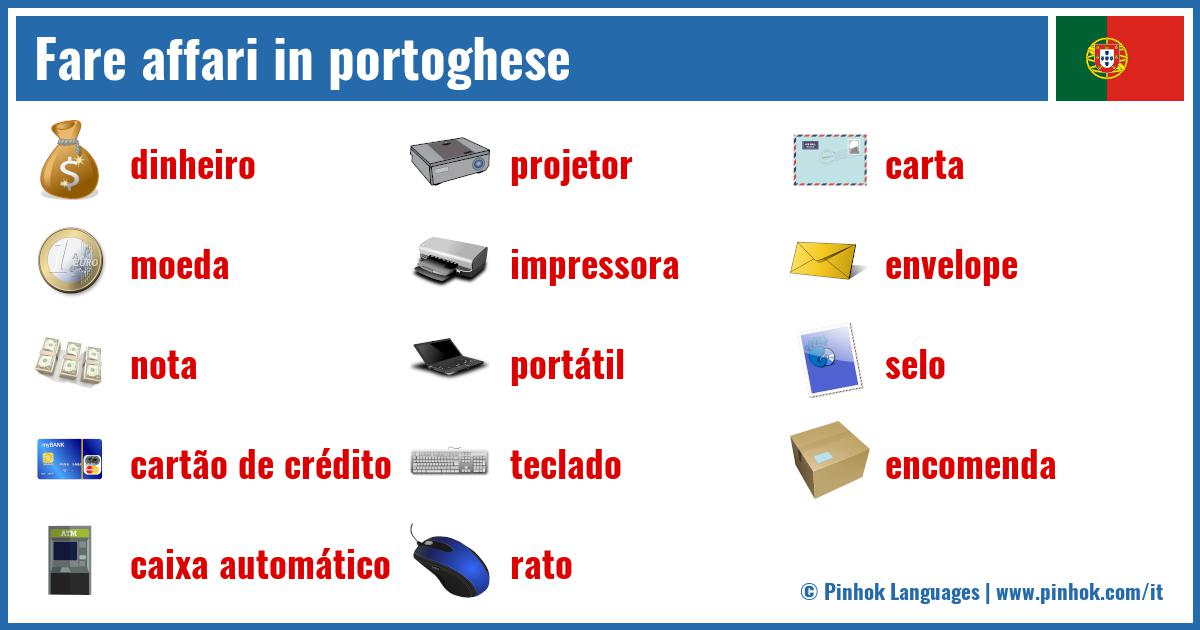 Fare affari in portoghese