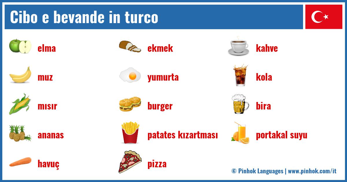 Cibo e bevande in turco