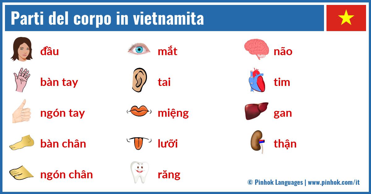 Parti del corpo in vietnamita