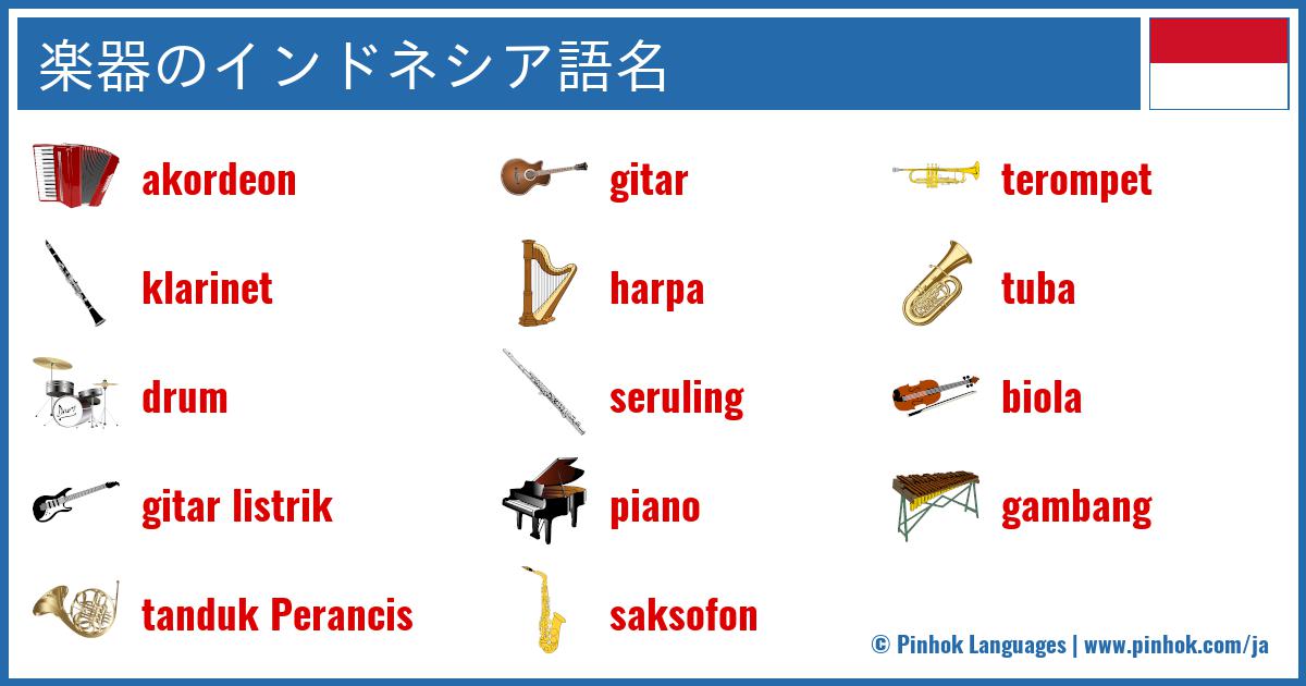 楽器のインドネシア語名