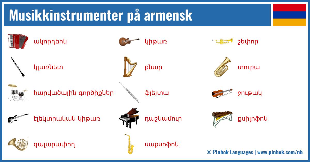 Musikkinstrumenter på armensk