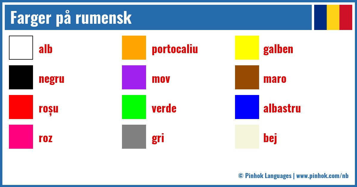 Farger på rumensk