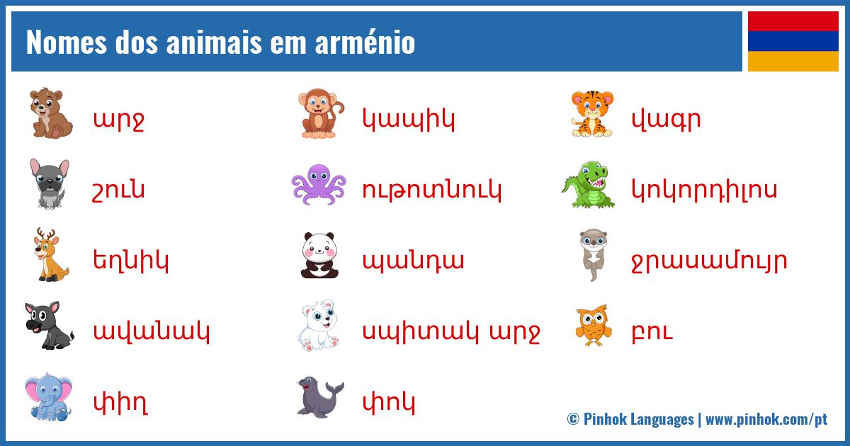 Nomes dos animais em arménio