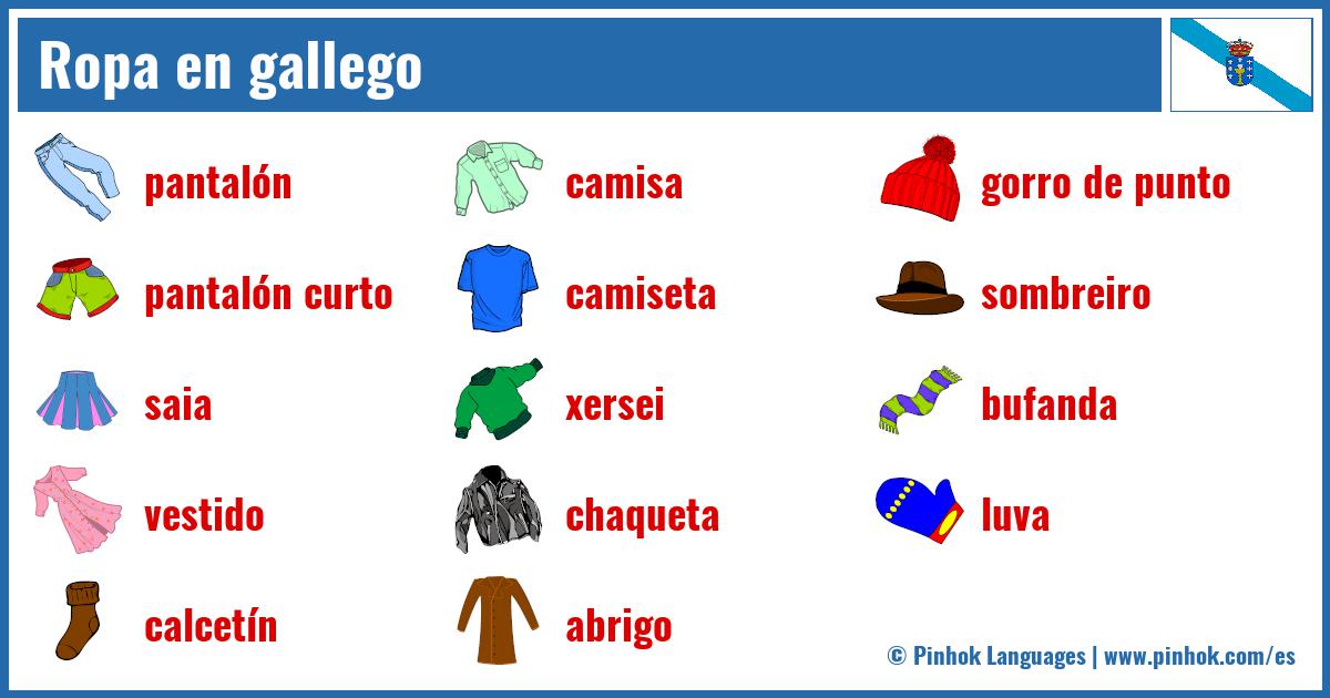 Ropa en gallego