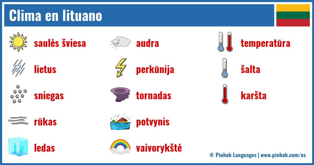 Clima en lituano