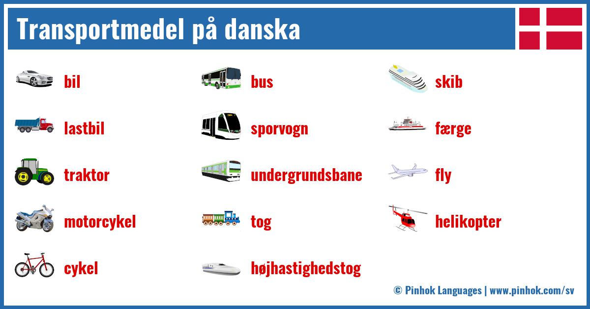 Transportmedel på danska